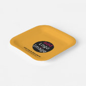 Moderne Zakelijke Aangepaste Macaroni & Kaas Kleur Papieren Bordje (Gebogen)