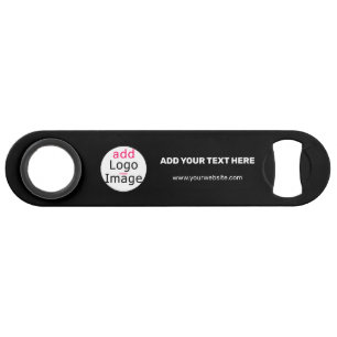 Moderne  zakelijke afbeelding: Logo zwart toevoege Speed Flessenopener