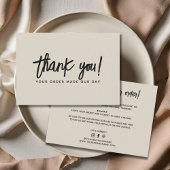 Moderne zakelijke bestelling dank u kaart