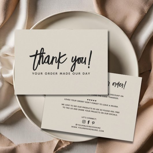 Moderne zakelijke bestelling dank u kaart