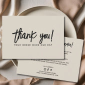 Moderne zakelijke bestelling dank u kaart