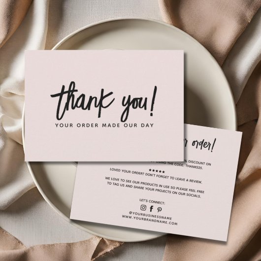 Moderne zakelijke bestelling dank u kaart