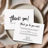 Moderne zakelijke bestelling dank u kaart