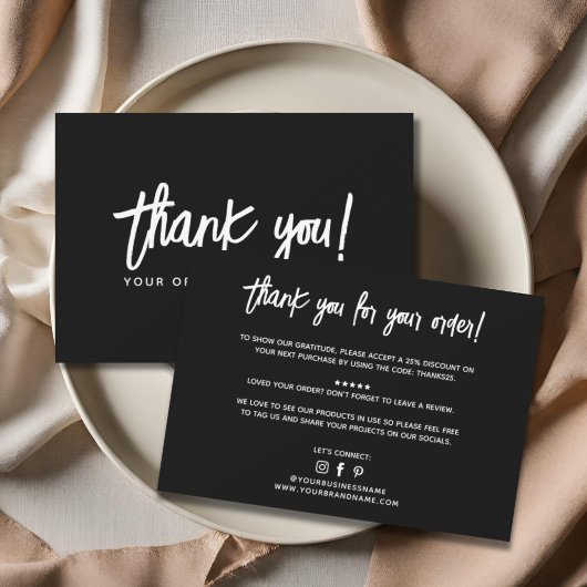 Moderne zakelijke bestelling dank u kaart