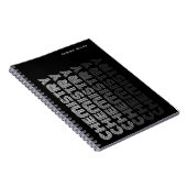 Moderne Zakelijke Bewerkbare Onderwerp Scheikunde  Notitieboek (Rechterzijde)