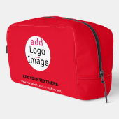 Moderne Zakelijke Chic Levendig Rood Aangepast Toilettasje (Rechterhoek)