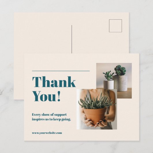 Moderne Zakelijke Dankbetuiging voor Fotografen Briefkaart (Voorkant / Achterkant)