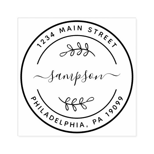 Moderne zakelijke familie bruiloft rubberstempel (Afrduk)