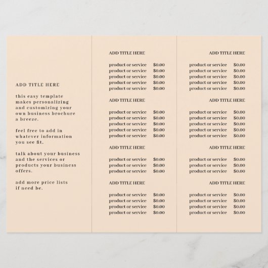 Moderne zakelijke foto & Logo Trifold Brochure (Achterkant)