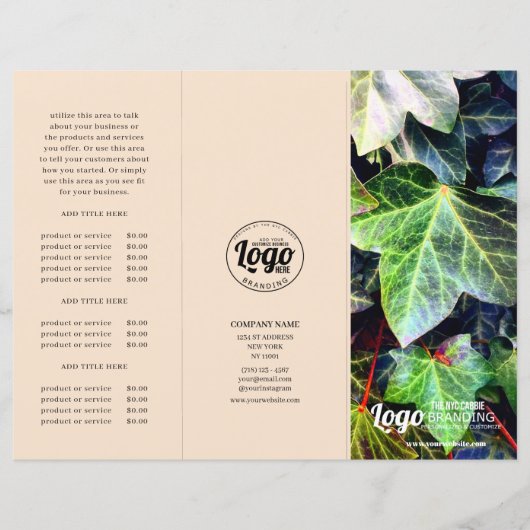 Moderne zakelijke foto & Logo Trifold Brochure (Voorkant)