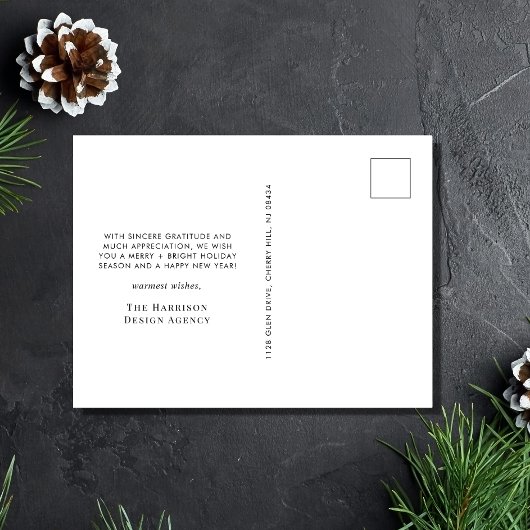 Moderne zakelijke foto Rode zakelijke kerst Feestdagenkaart