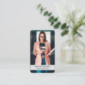 Moderne zakelijke foto van professionele nieuwsgie visitekaartje (Staand voorkant)