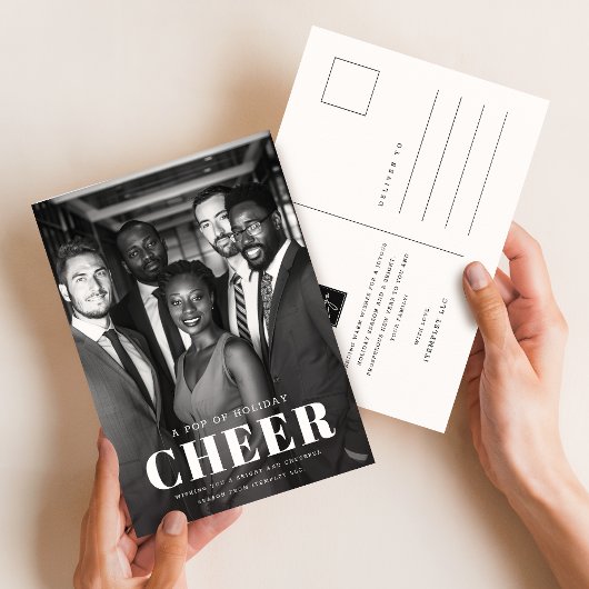 Moderne zakelijke fotovakantie briefkaart