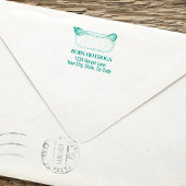 Moderne Zakelijke Hot Dog Aangepast adres Zelfinktende Stempel