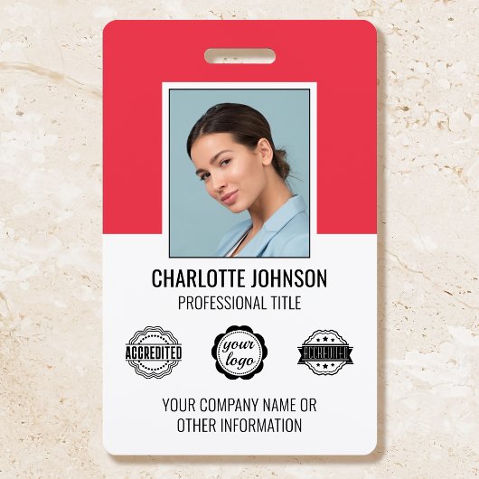 Moderne zakelijke ID-beveiliging voor werknemers Badge