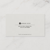 Moderne zakelijke kaart voor afkorting op zakelijk klantenkaartje (Achterkant)