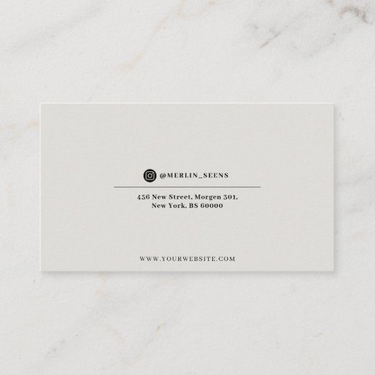 Moderne zakelijke kaart voor afkorting op zakelijk klantenkaartje (Achterkant)