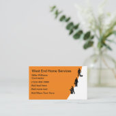 Moderne zakelijke kaart voor thuisservices visitekaartje (Staand voorkant)