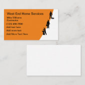 Moderne zakelijke kaart voor thuisservices visitekaartje (Voorkant / Achterkant)