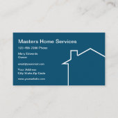 Moderne zakelijke kaart voor thuisservices visitekaartje (Voorkant)