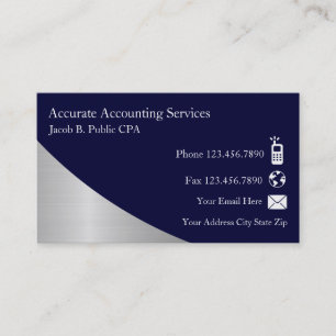Moderne Zakelijke Kaarten voor Accountants Visitekaartje