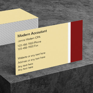 Moderne Zakelijke Kaarten voor Accountants Visitekaartje