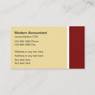 Moderne Zakelijke Kaarten voor Accountants Visitekaartje