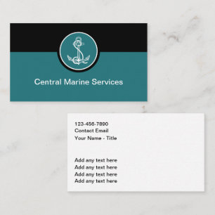 Moderne Zakelijke Kaarten voor Nautische Mariene D Visitekaartje