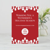 Moderne zakelijke kerst Kaart | Aangepaste Logo (Staand voorkant)