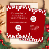 Moderne zakelijke kerst Kaart | Aangepaste Logo