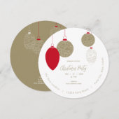 Moderne zakelijke kerst met elegant Ornament Kaart (Voorkant / Achterkant)