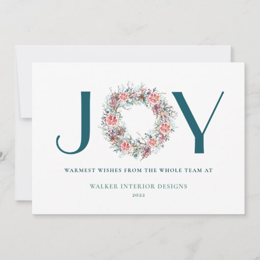 Moderne zakelijke kerst met feestdagen feestdagenkaart (Voorkant)