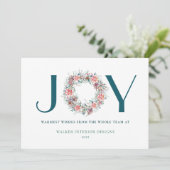 Moderne zakelijke kerst met feestdagen feestdagenkaart (Staand voorkant)