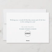 Moderne zakelijke kerst met feestdagen feestdagenkaart (Achterkant)