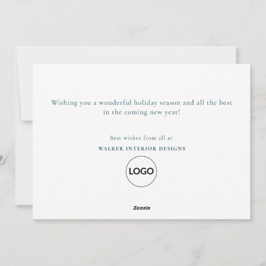 Moderne zakelijke kerst met feestdagen feestdagenkaart (Achterkant)