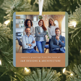 Moderne zakelijke kerst metalen ornament