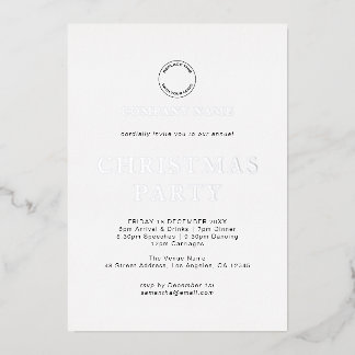 Moderne zakelijke kerstfeestdag — echt luxe folie uitnodiging
