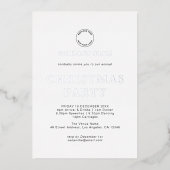 Moderne zakelijke kerstfeestdag — echt luxe folie uitnodiging (Voorkant)