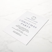 Moderne zakelijke kerstfeestdag — echt luxe folie uitnodiging (Gedraaid)