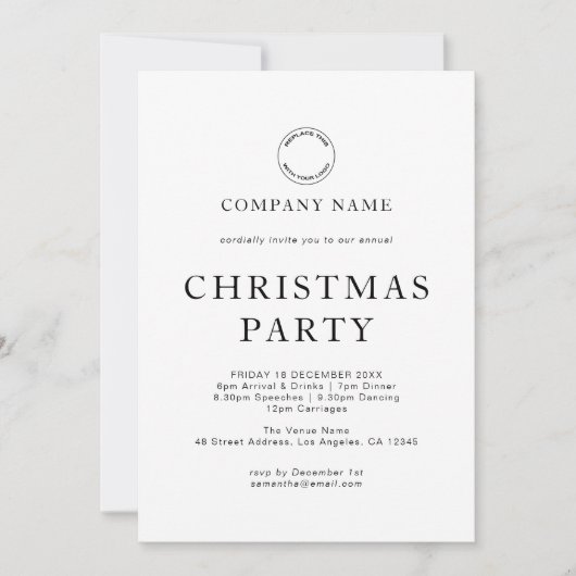 Moderne zakelijke kerstfeestdag kaart (Voorkant)