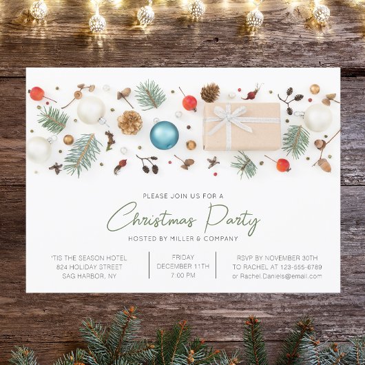 Moderne zakelijke kerstfeestminimalistische beelde kaart