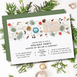 Moderne zakelijke kerstfeestminimalistische beelde kaart