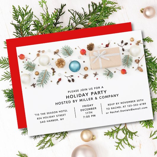 Moderne zakelijke kerstfeestminimalistische beelde kaart