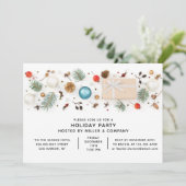 Moderne zakelijke kerstfeestminimalistische beelde kaart (Staand voorkant)