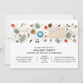 Moderne zakelijke kerstfeestminimalistische beelde kaart (Voorkant)