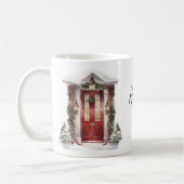 Moderne Zakelijke Kerstwensen Koffiemok (Links)