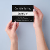 Moderne zakelijke korting voor zwarte en witte Sja Flyer (Hand)