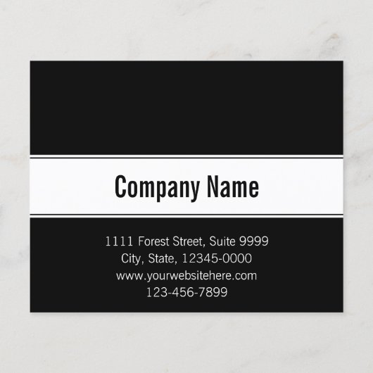 Moderne zakelijke korting voor zwarte en witte Sja Flyer (Achterkant)