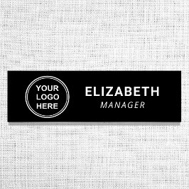 Moderne zakelijke Logo Black Naamplaatje