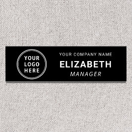 Moderne zakelijke Logo Black Naamplaatje